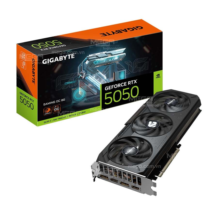 Vga Gigabyte GeForce RTX 5050 GAMING OC 8G (GV-N5050GAMING OC-8GD)