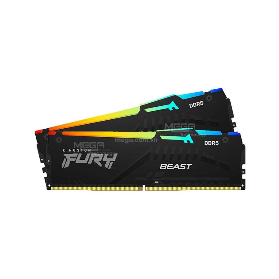 Ram 32gb/6000 PC (Kit) Kingston Fury Beast RGB DDR5 6000Mhz (KF560C36BBE2AK2-64)