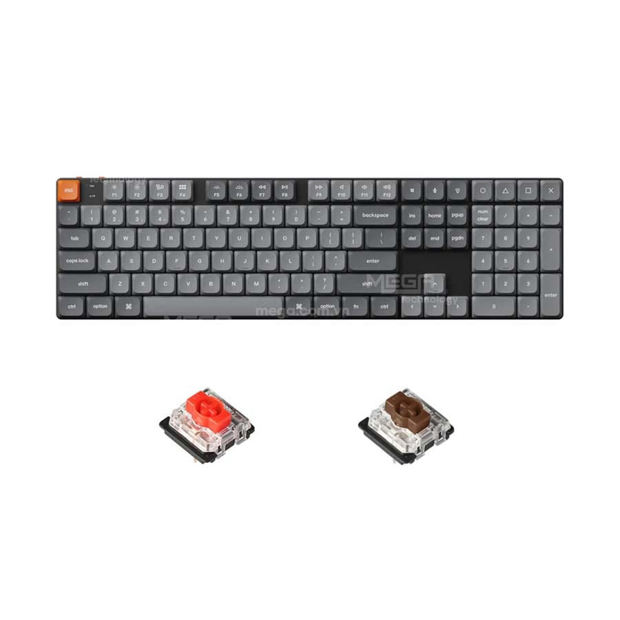 Bàn phím cơ không dây Keychron K5M-H3 K5 Max Swappable Gateron RGB Backlight Brown Switch keyboard