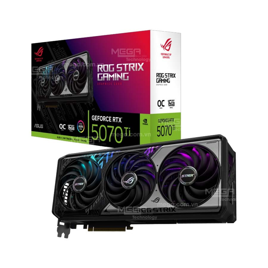 Vga Asus ROG Strix RTX 5070 Ti 16GB GDDR7 OC (ROG-RTX5070TI-O16G-GAMING)