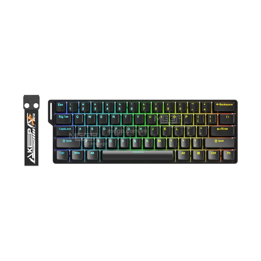 Bàn phím cơ DAREU EK60 HE Black Fire Magnetic switch