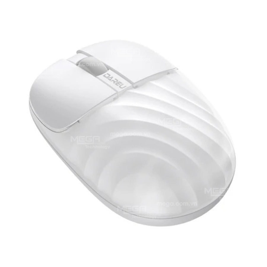 Chuột không dây Dareu LM135D Silent_ Trắng (Kết nối – Bluetooth + wireless 2.4G)