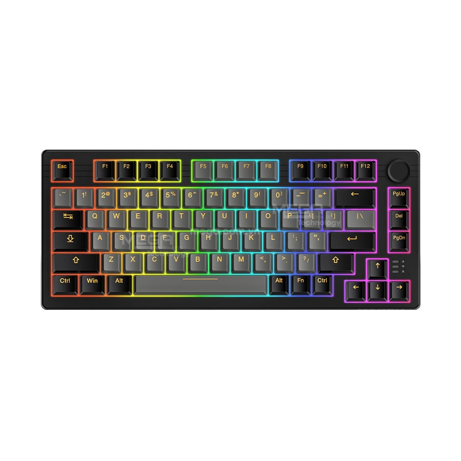 Bàn phím cơ DAREU EK75 Pro Black- Golden Cloud switch
