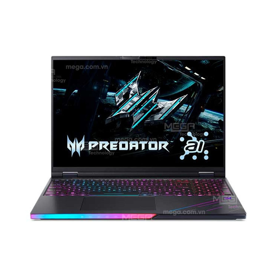 Laptop Acer Predator Helios 16 AI PH16-73-93HD Đen (Cpu Core Ultra 9-275HX, Ram 32GB DDR5, SSD 2TB, Vga NVIDIA GeForce RTX 5070 12GB GDDR7, 16 inch 2K IPS OLED DDS 240Hz , Win 11HSL, 2Y)