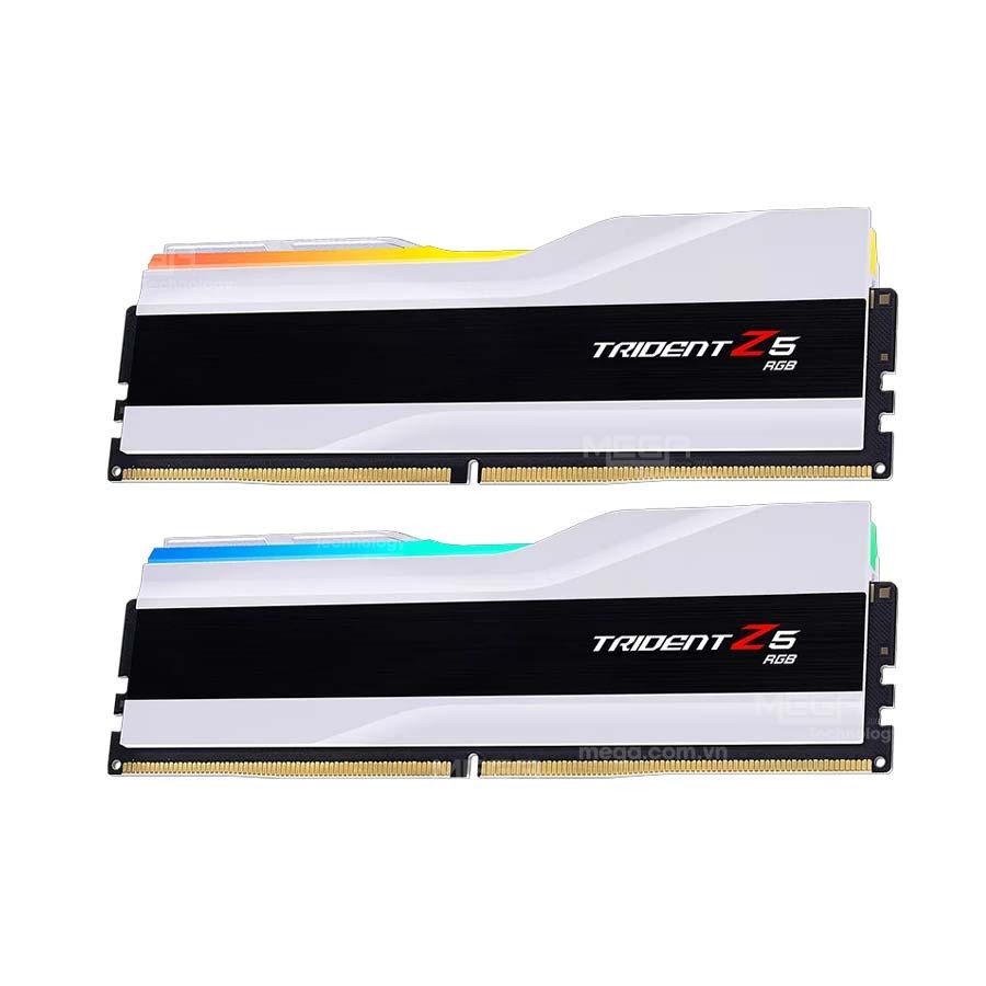 Ram 16gb/6000 PC Gskill Trident Z5 RGB DDR5 F5-6000J3636F16GX1-TZ5RW, màu trắng