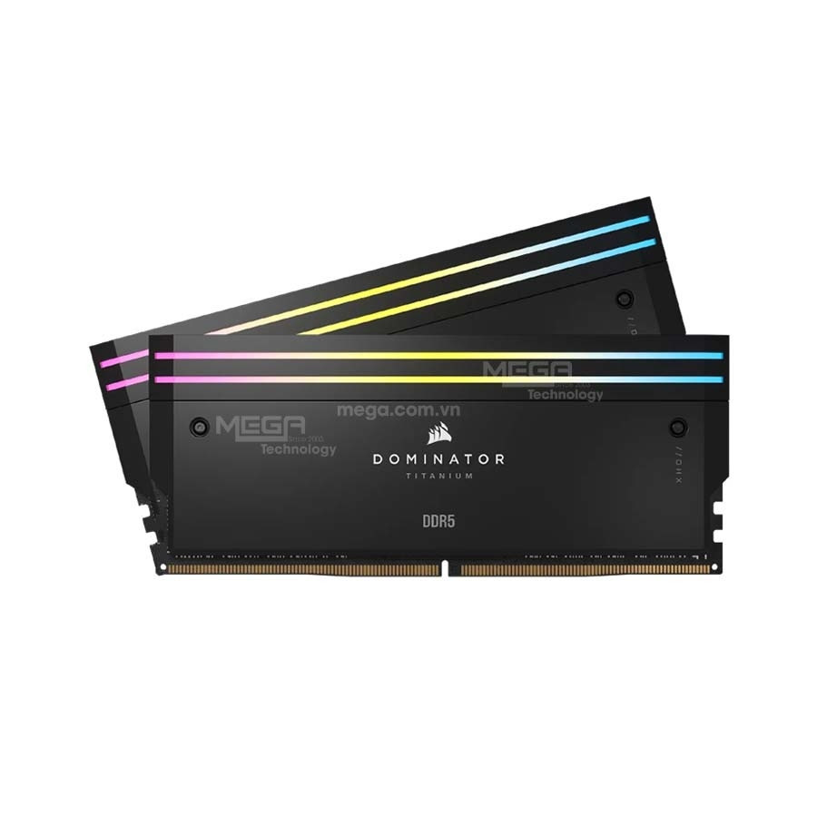 Ram 64gb/6000 PC (2x32GB) Corsair Dominator Titanium RGB DDR5 Black (CMP64GX5M2B6000C30)