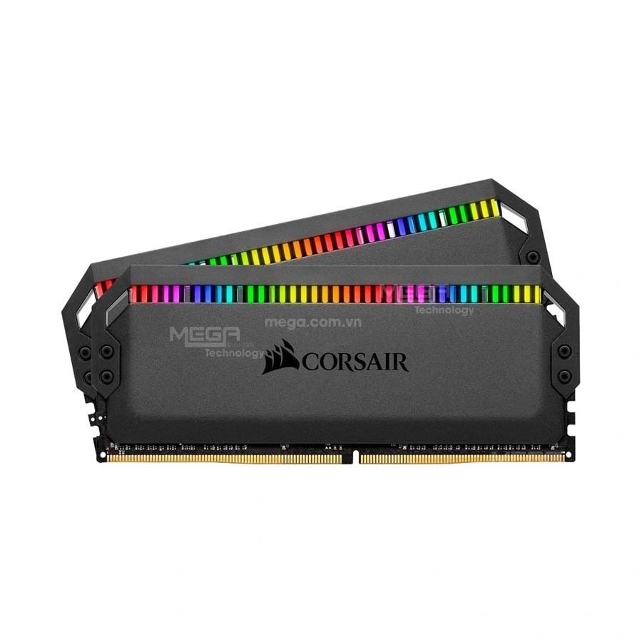 Ram 32GB/3200 PC Kit (2x16GB) Corsair Dominator Platinum RGB Black DDR4 (CMT32GX4M2E3200C16)