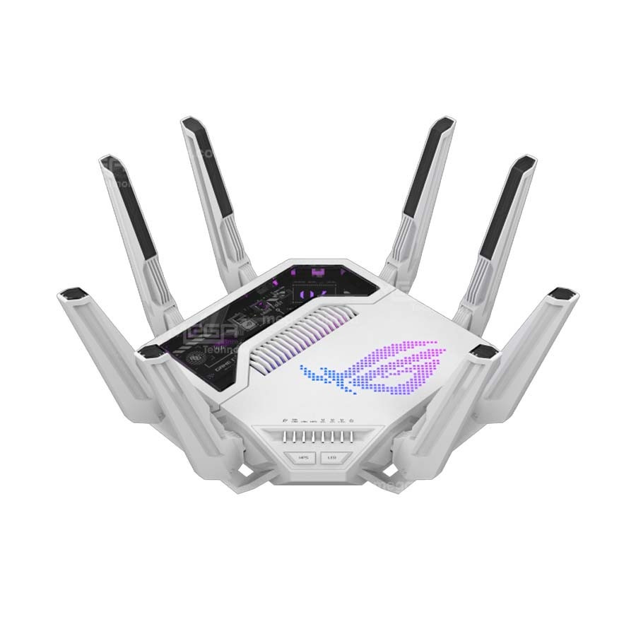 Router Wifi 7 Asus Rog Rapture GT-BE19000AI (BE19000Mbps, WAN/LAN 10G Gaming Port, AI Game Boost, VPN, AiMesh)