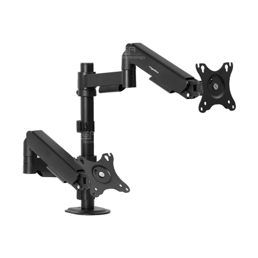 Giá đỡ màn hình đôi HyperWork P1 Dual 2025 HPW-DPA0105-BLK Đen (22 - 34inch)
