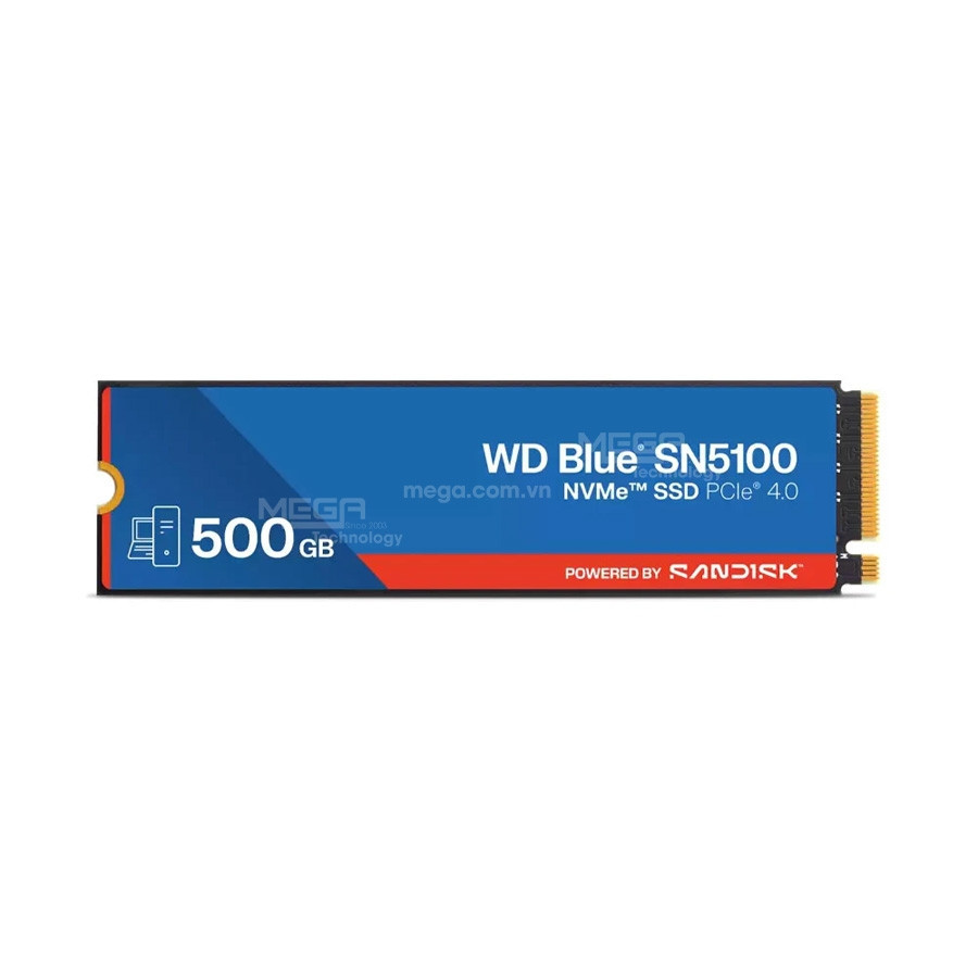 SSD WD Blue 500GB SN5100 M.2 PCIe Gen4 x4 (WDS500G5B0E)