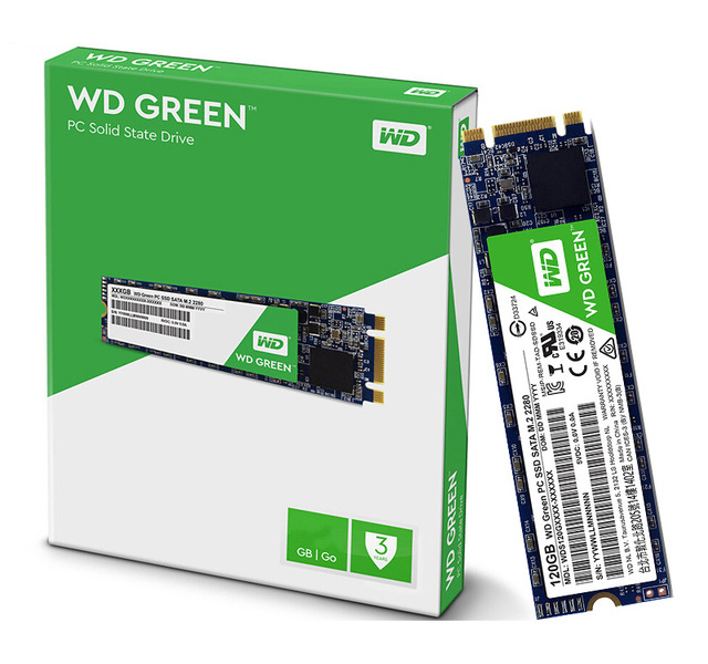 SSD M.2 WD 120GB digital green SATA (6Gb/s)  Read 540 Mb/s-Write 430Mb/s ( WDS120G2G0B)