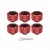 Pacific C-PRO G1/4 PETG Tube 16mm OD Compression – Red (6-Pack Fittings)  (CL-W209-CU00RE-B)