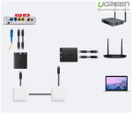 Bộ phân luồng tín hiệu IPTV và LAN RJ45 2 vào 1 chính hãng Ugreen 50923