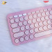 Bàn phím Logitech Pebble Key 2 K380S Bluetooth Hồng ( Tonal Rose )