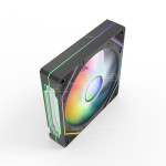 Fan Case Vitra Link ARGB Black Vô Cực ( Bộ 3 fan màu đen-Kèm hub)