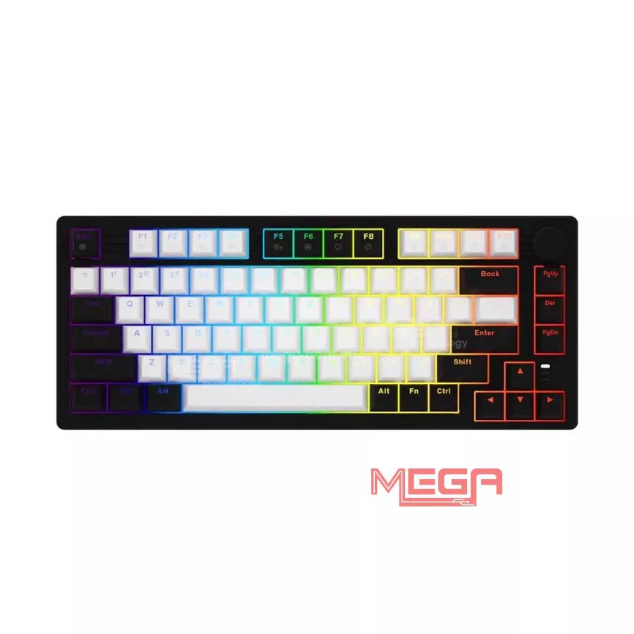 Bàn phím cơ DAREU EK75 White Black PBT
