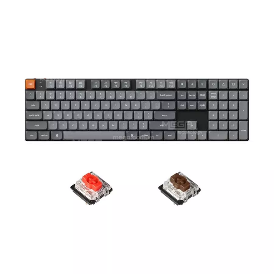 Bàn phím cơ không dây Keychron K5M-H3 K5 Max Swappable Gateron RGB Backlight Brown Switch