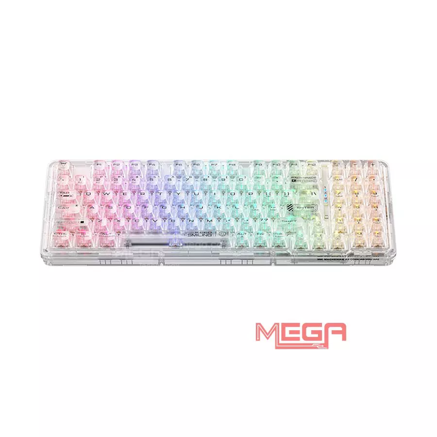 Bàn phím cơ không dây Machenike K500F-B94W Tri-mode RGB White Transparent Switch