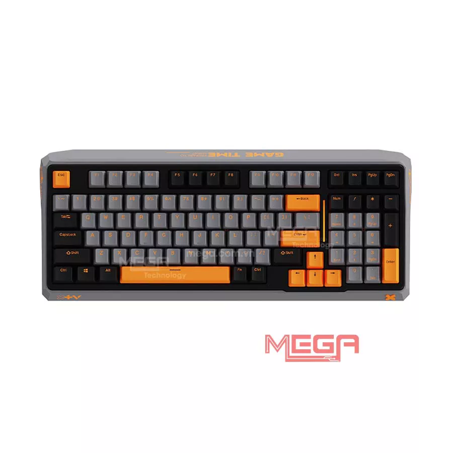 Bàn phím cơ gaming Rapoo V750PRO-98 Black Grey Orange - 12610