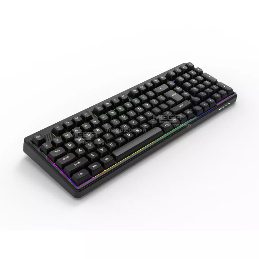Bàn phím giả cơ Vitra Lumi KL86 Black Multi Led