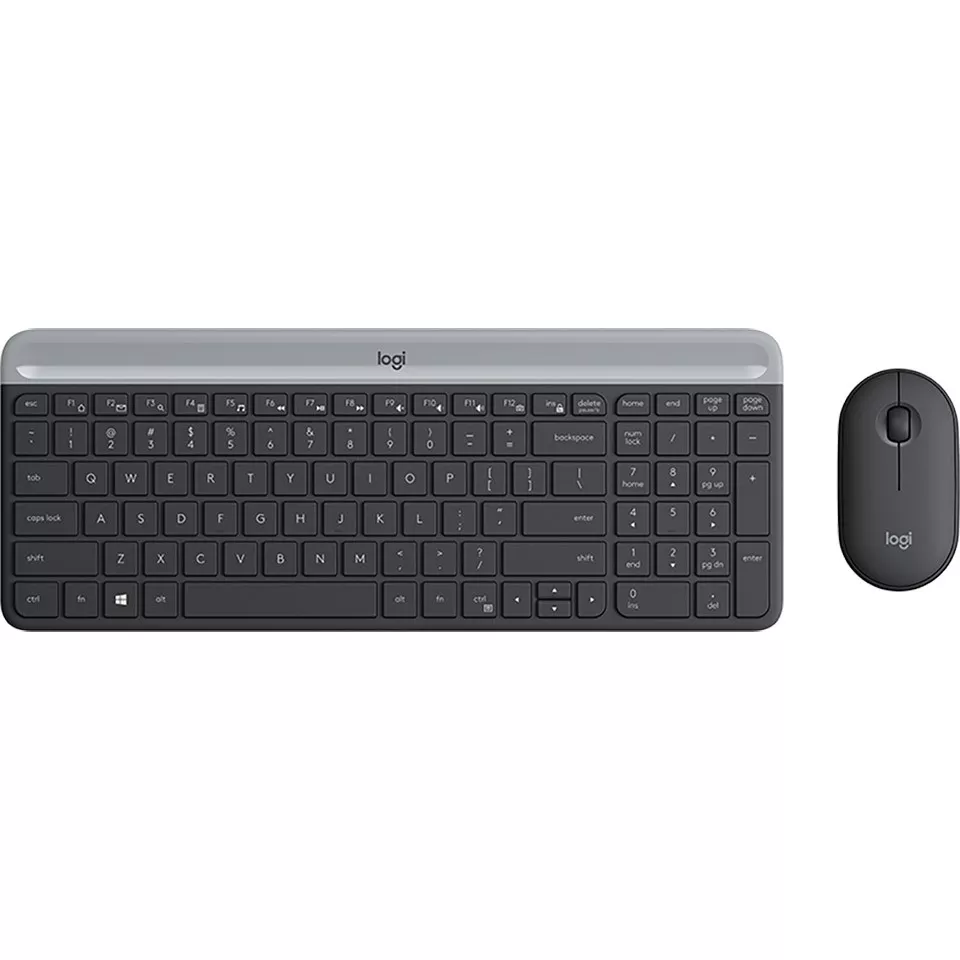 Bàn phím + chuột Logitech MK470 Slim Wireless ĐEN