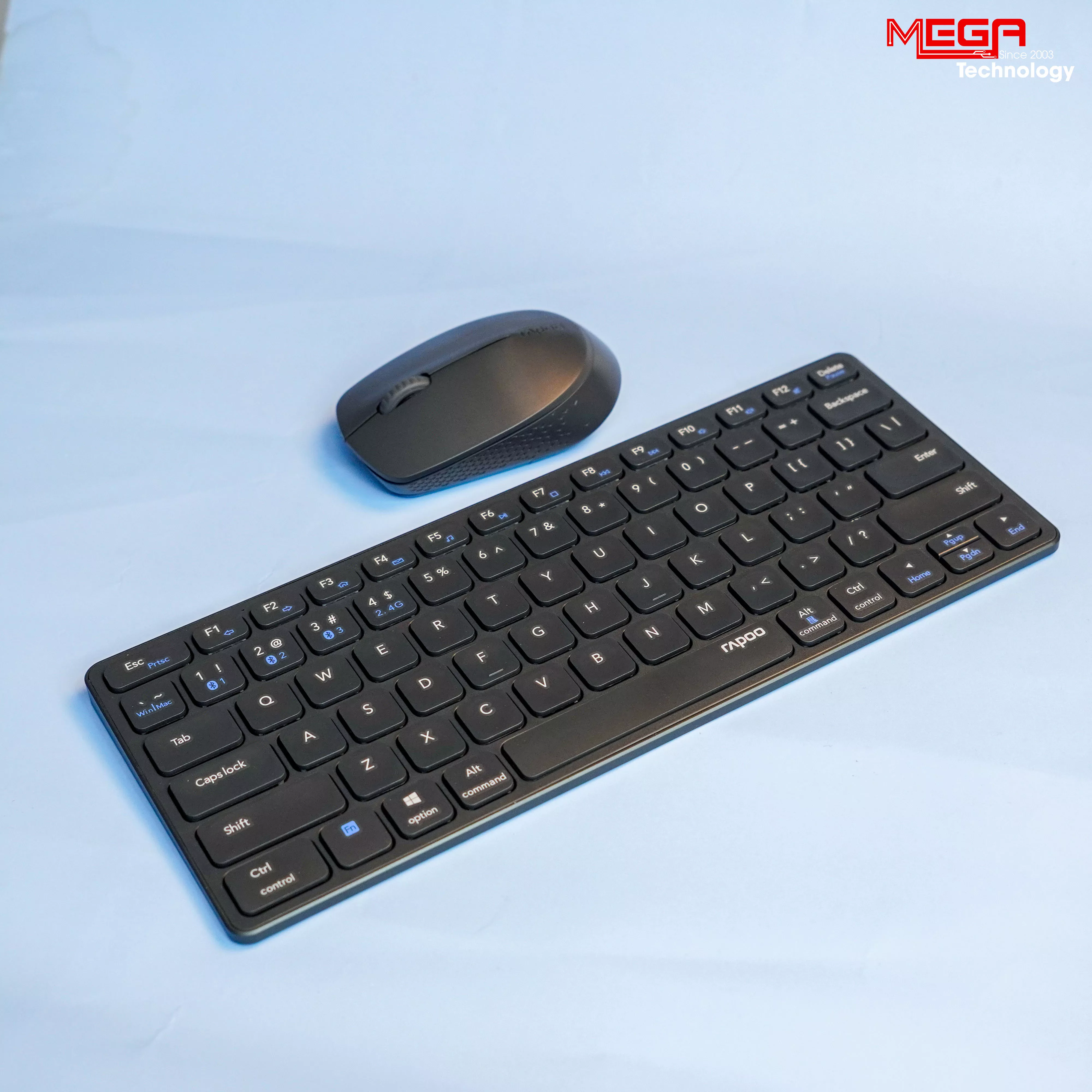 Combo Bàn phím + chuột Rapoo 9350M Multi-mode Dark-Grey