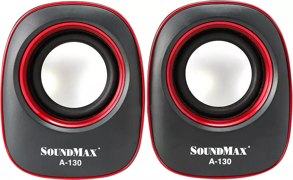 Loa Soundmax A130 2.0 (3.5mm , 3W x2) màu Đen/đỏ