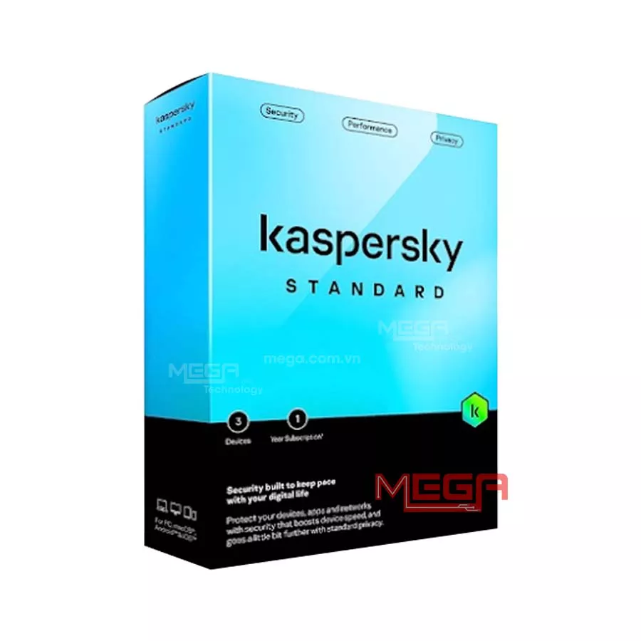 Phần mềm Kaspersky Standard SEA 3-Dvc 1Y Bs RP