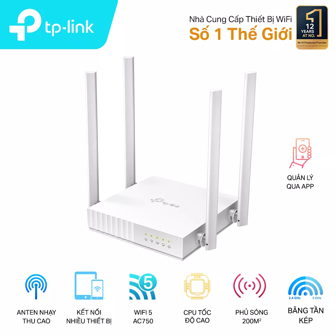 Bộ phát sóng Wifi 5 TP-Link Archer C24 2,4GHz/5GHz