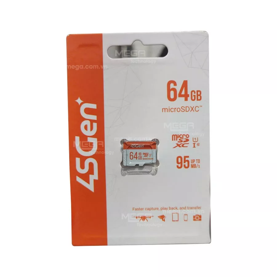 Thẻ nhớ 4SGen 64G microSDHC C10 U1 4SGEN-64EO
