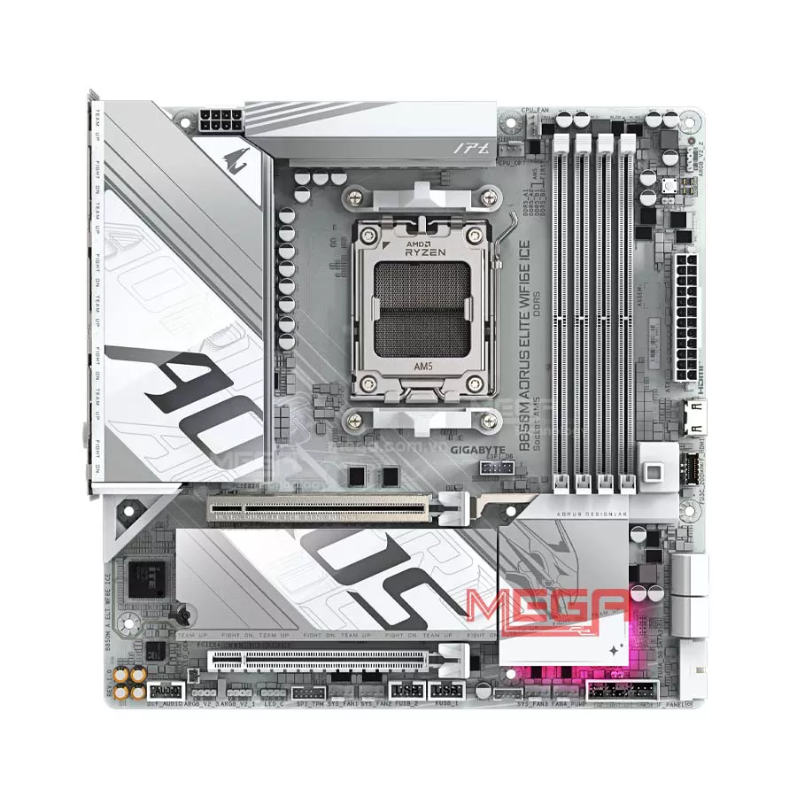 Mainboard Gigabyte B850M AORUS Elite WiFi6E ICE DDR5 (M-ATX, AM5) White