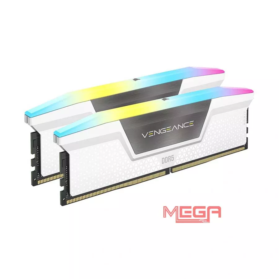 Ram Kit 32GB-6000 PC Corsair, Vengeance RGB DDR5 White Heatspreader