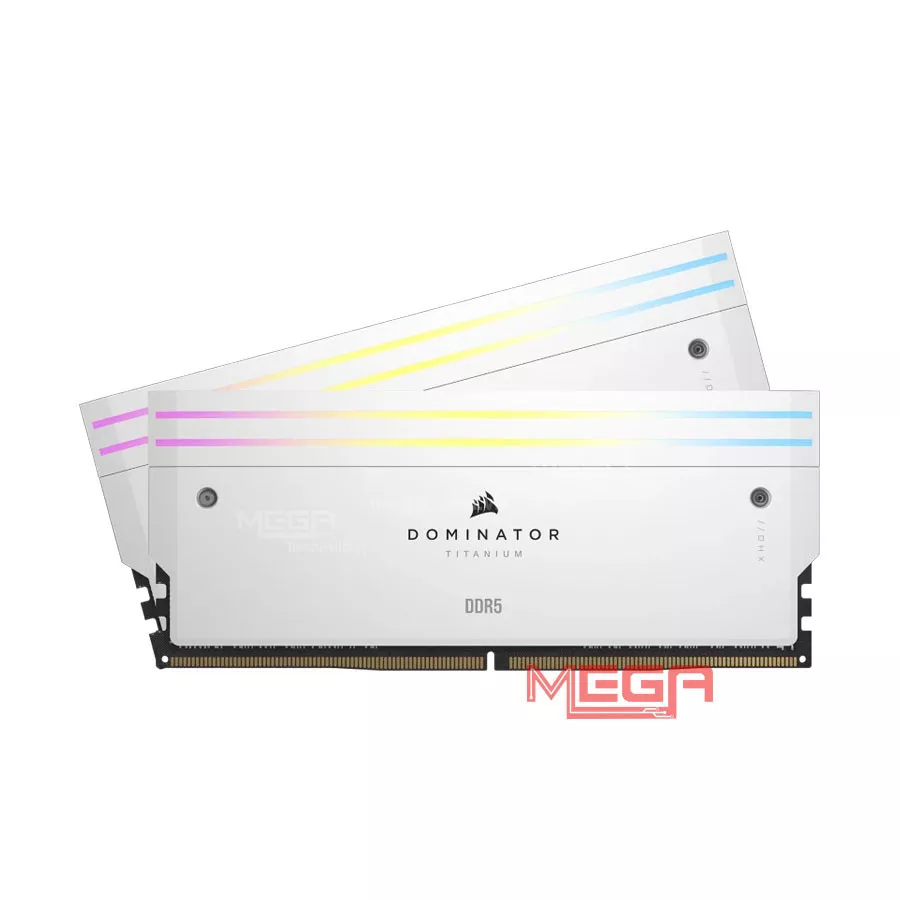Ram kit 96gb-6600 Corsair Dominator Titanium White Heatspreader LED RGB DDR5