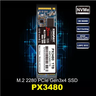 Ổ cứng SSD Kingmax M.2 PCIe PX3480 Zeus 1TB