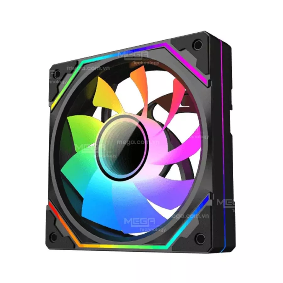 Fan case Xigmatek Infinity Pro 3 ARGB Reverse Đen EN47770 Fan ngược