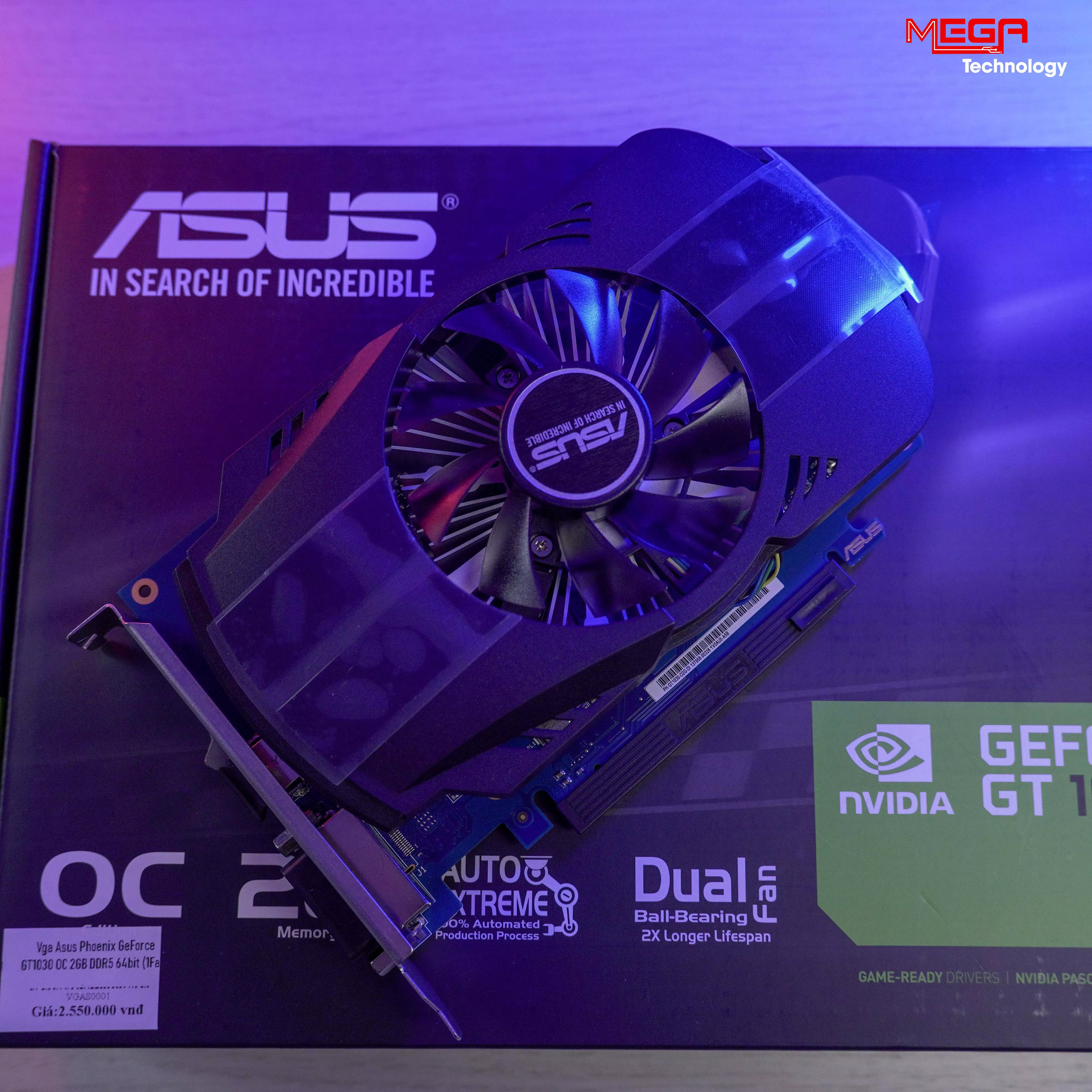 VGA Asus Phoenix GeForce GT1030 OC 2GB DDR5