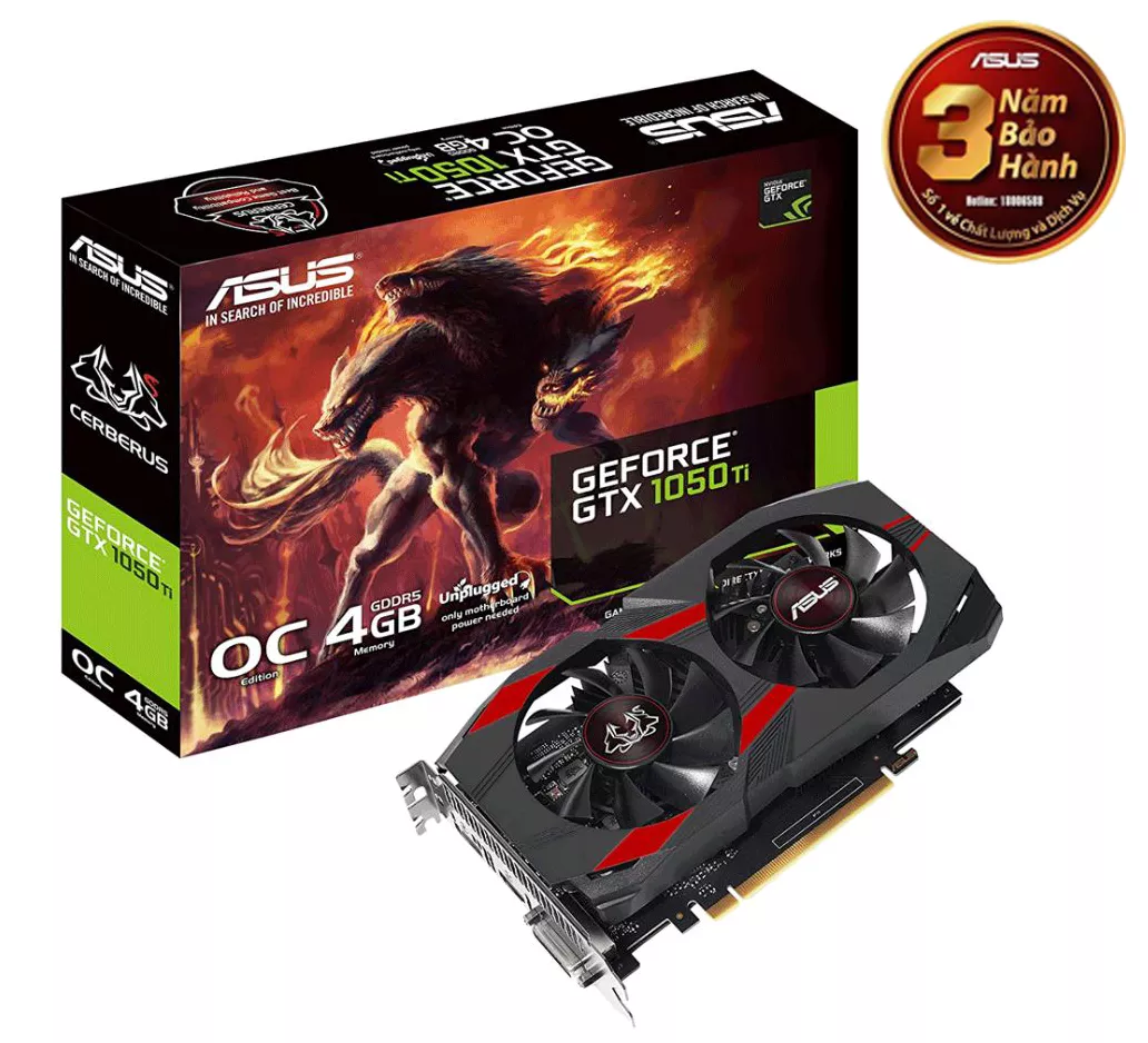 VGA Asus 4GB CERBERUS GTX 1050 TI O4G