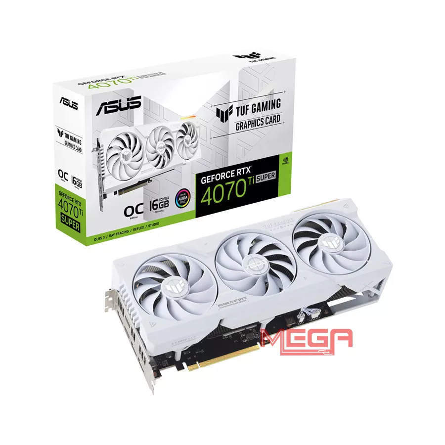 Vga Asus TUF Gaming GeForce RTX 4070 Ti SUPER 16GB GDDR6X White OC Edition