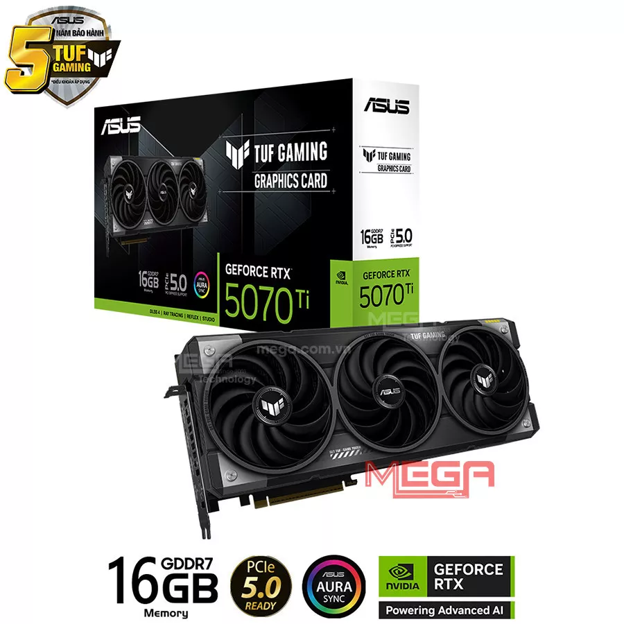 Vga Asus TUF Gaming GeForce RTX 5070 Ti 16GB GDDR7