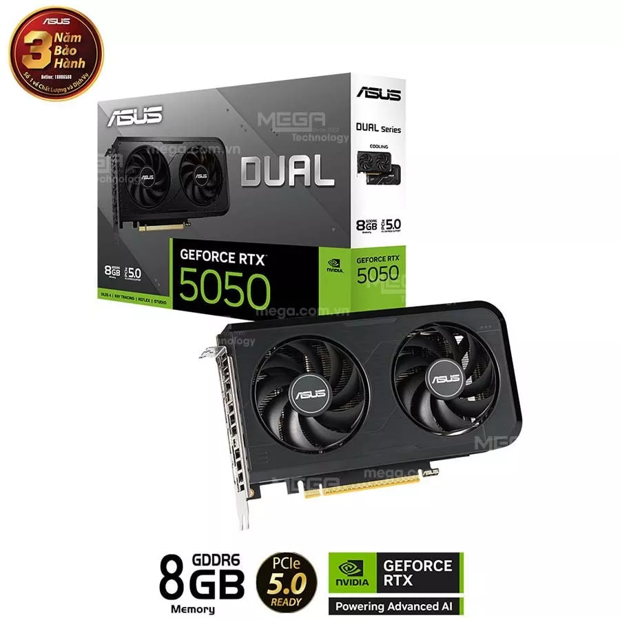 Vga Asus Dual GeForce RTX 5050 8GB GDDR6