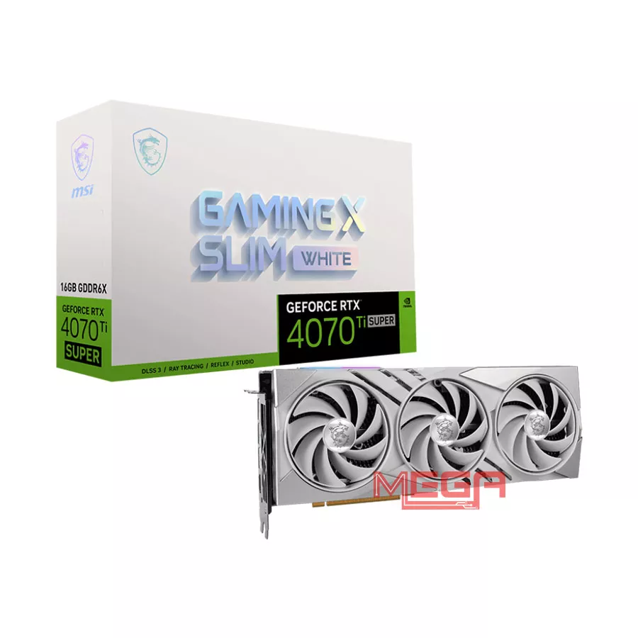 Vga MSI GeForce RTX 4070 Ti SUPER 16G GAMING X SLIM WHITE GDDR6X