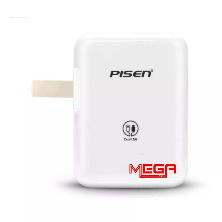 Củ sạc Pisen Dual USB Charger 2.4A 17W