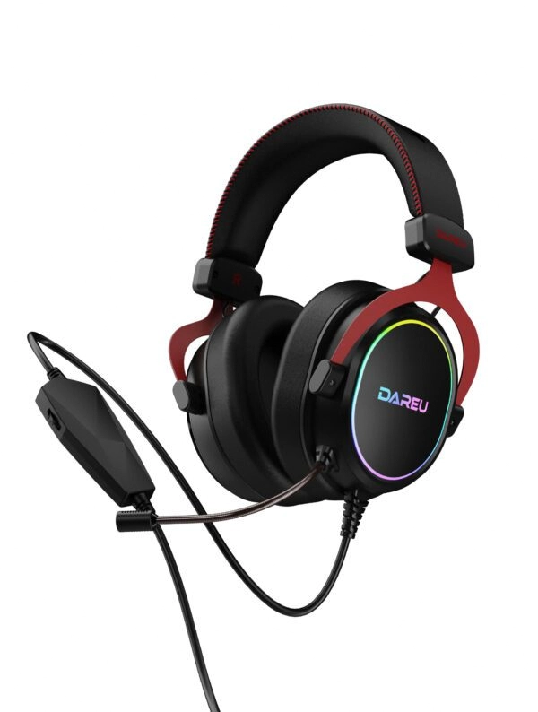 Tai nghe DareU EH925L 7.1 RGB Black red